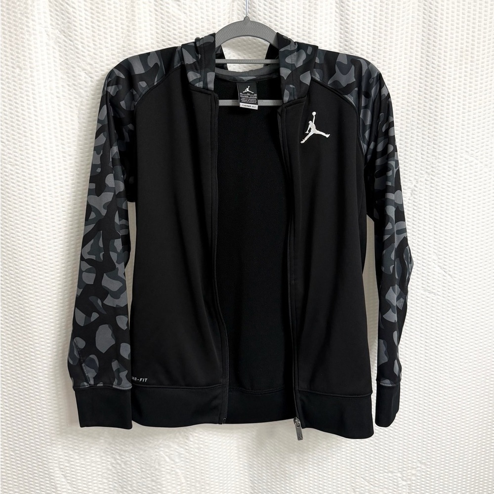 Jordan Jumpman Therma-FIT Youth Full-Zip Hoodie (Black/Camo)